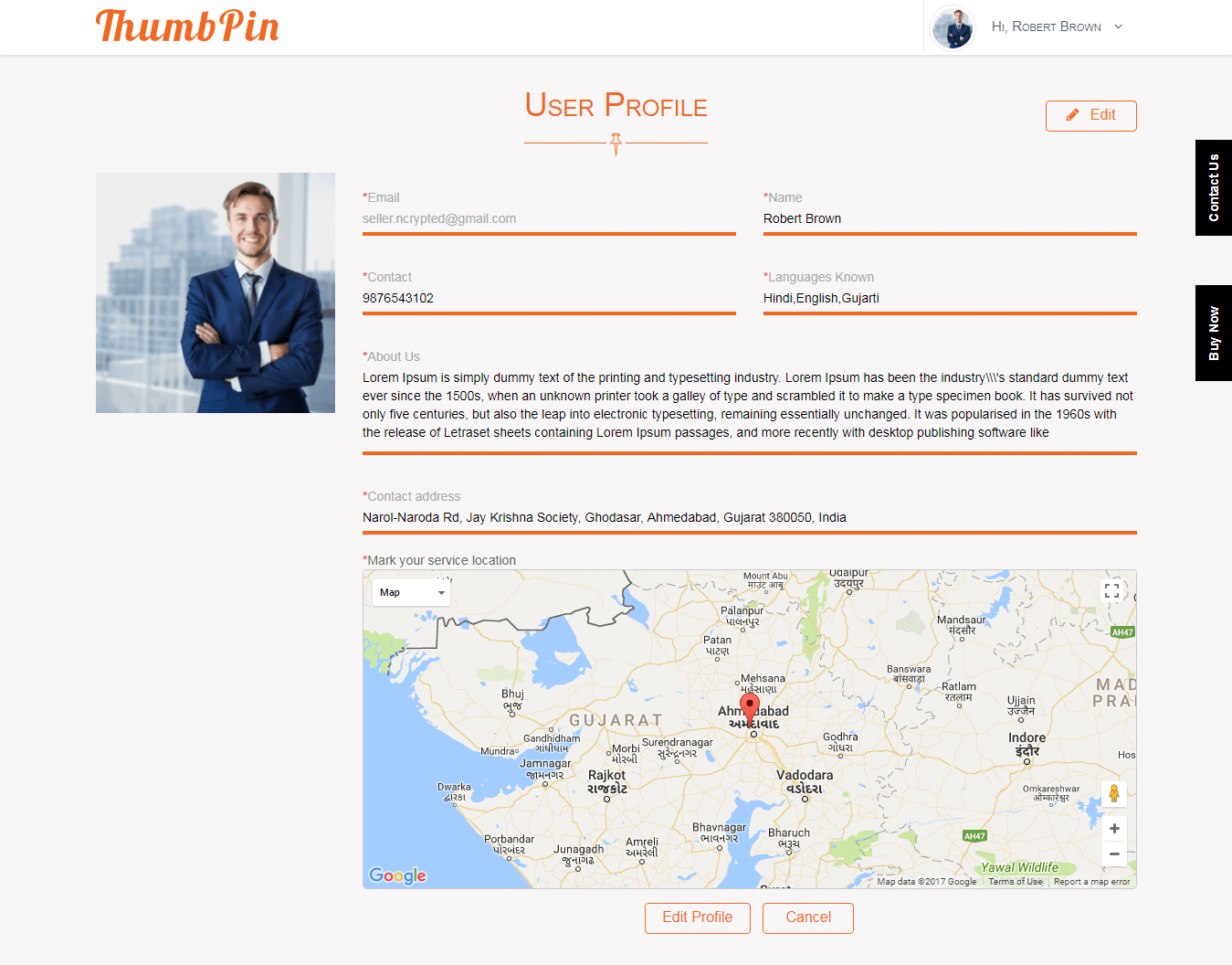 Pin-point Service Location on Google MAP