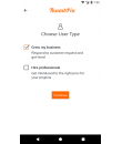 Thumbpin App - choose user business 